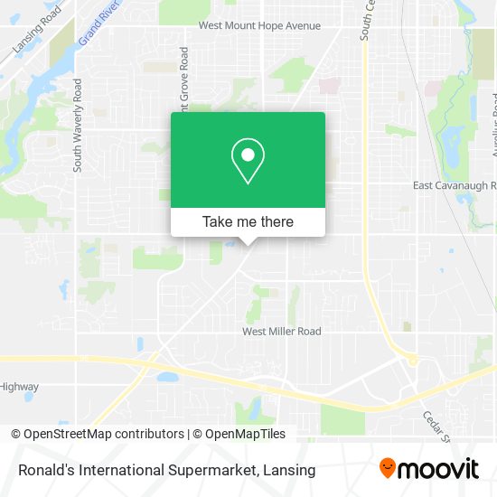 Ronald's International Supermarket map