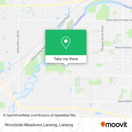 Woodside Meadows Lansing map