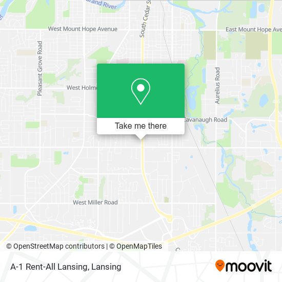 A-1 Rent-All Lansing map