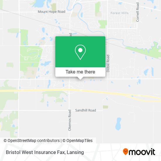 Bristol West Insurance Fax map