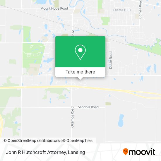 John R Hutchcroft Attorney map