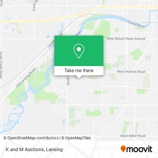 K and M Auctions map