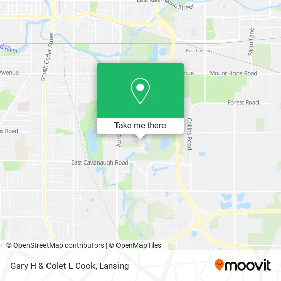 Gary H & Colet L Cook map