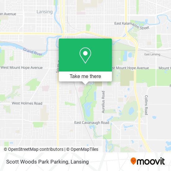 Scott Woods Park Parking map