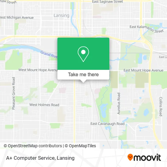 A+ Computer Service map