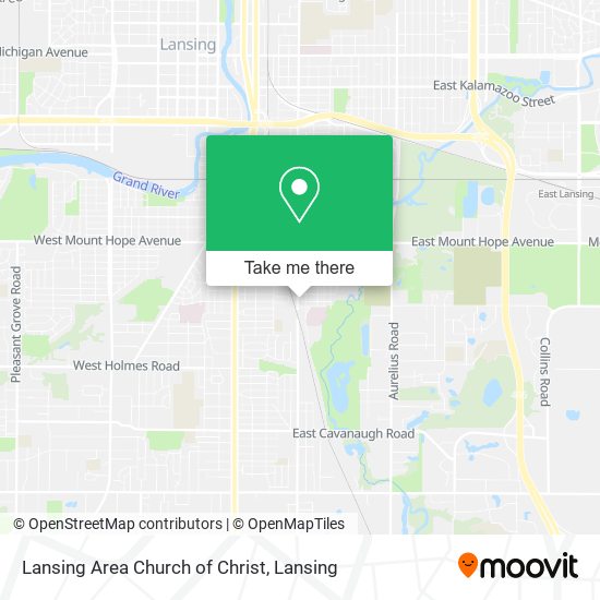 Lansing Area Church of Christ map