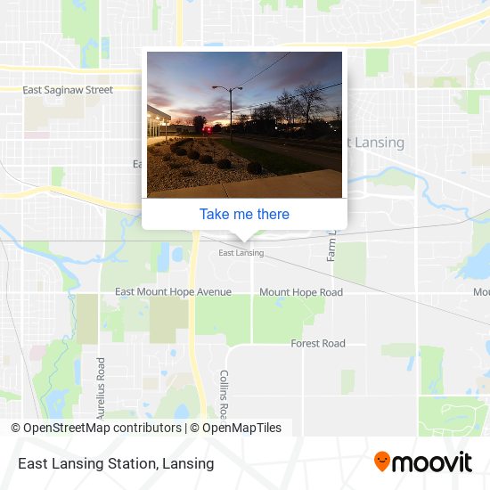 East Lansing Station map