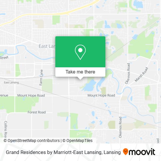 Mapa de Grand Residences by Marriott-East Lansing