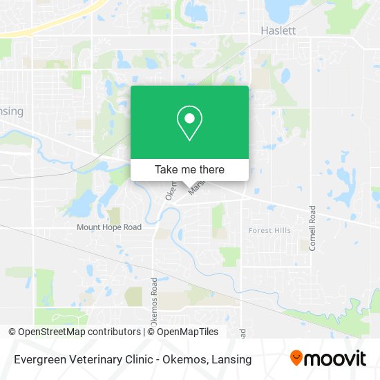 Evergreen Veterinary Clinic - Okemos map
