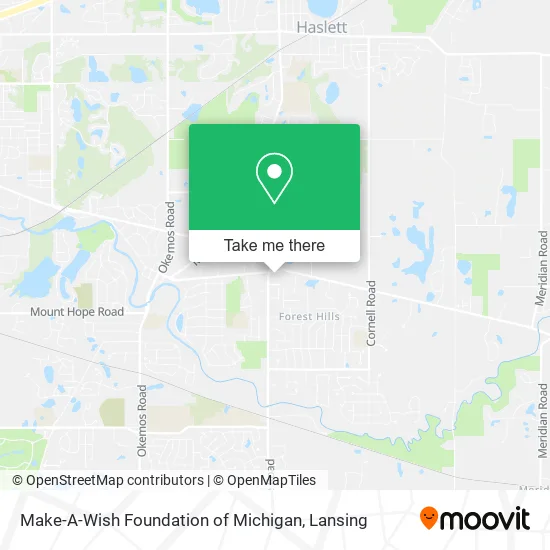 Make-A-Wish Foundation of Michigan map