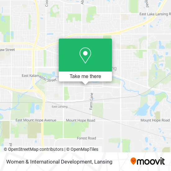 Women & International Development map