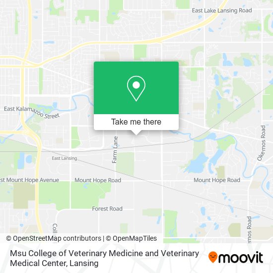Msu College of Veterinary Medicine and Veterinary Medical Center map