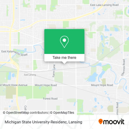 Mapa de Michigan State University-Residenc
