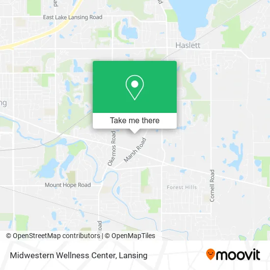 Midwestern Wellness Center map