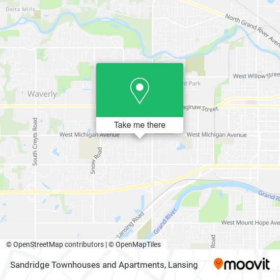 Sandridge Townhouses and Apartments map