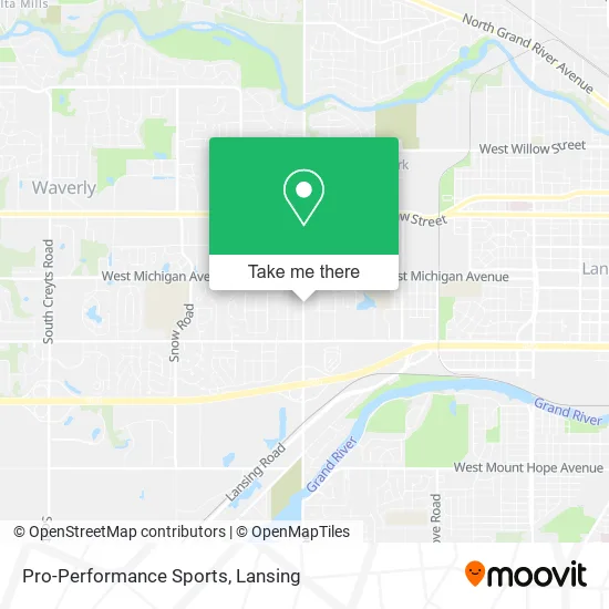 Pro-Performance Sports map