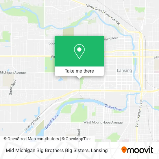Mid Michigan Big Brothers Big Sisters map