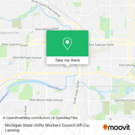 Michigan State Utility Workers Council Afl-Cio map