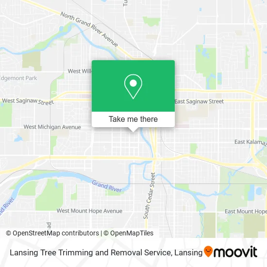 Mapa de Lansing Tree Trimming and Removal Service