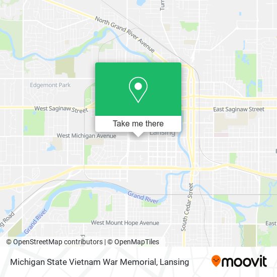 Mapa de Michigan State Vietnam War Memorial