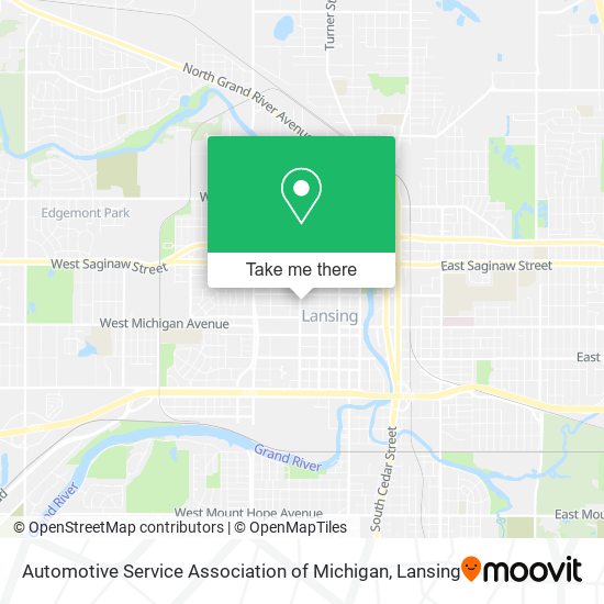 Automotive Service Association of Michigan map