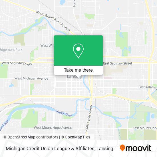 Michigan Credit Union League & Affiliates map