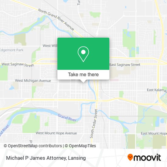 Michael P James Attorney map