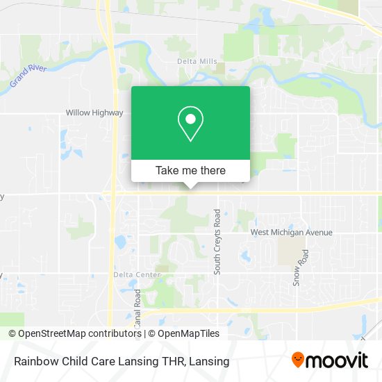 Rainbow Child Care Lansing THR map