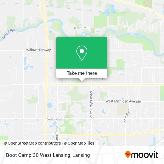 Mapa de Boot Camp 30 West Lansing