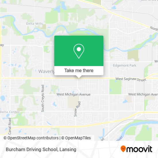 Burcham Driving School map