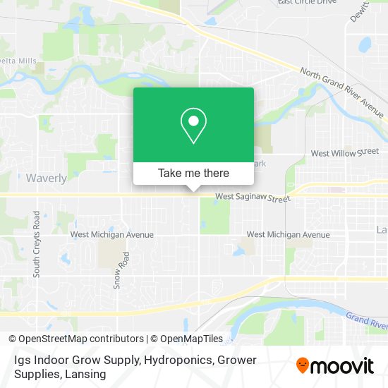 Mapa de Igs Indoor Grow Supply, Hydroponics, Grower Supplies