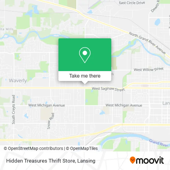 Hidden Treasures Thrift Store map