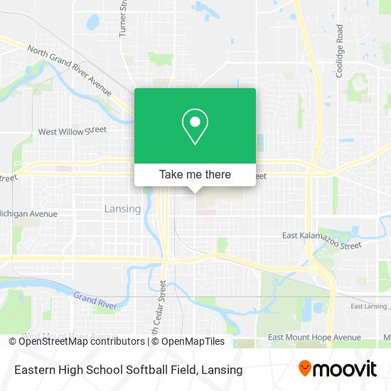 Mapa de Eastern High School Softball Field