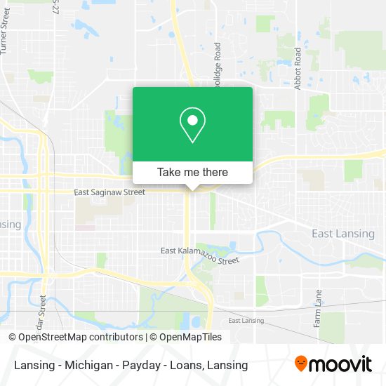 Mapa de Lansing - Michigan - Payday - Loans