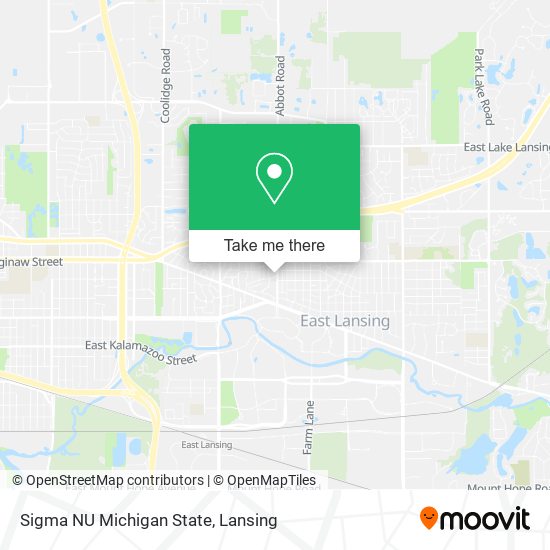 Sigma NU Michigan State map