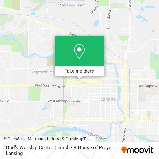 Mapa de God's Worship Center Church - A House of Prayer