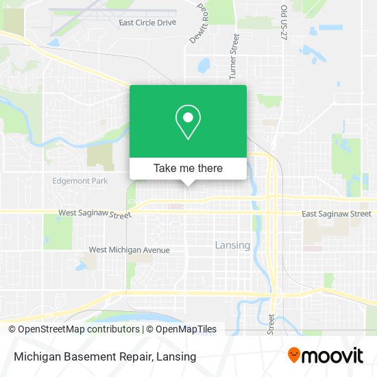 Mapa de Michigan Basement Repair