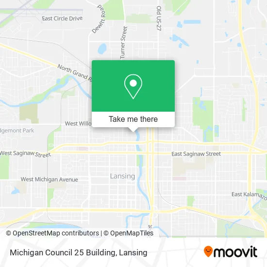 Mapa de Michigan Council 25 Building