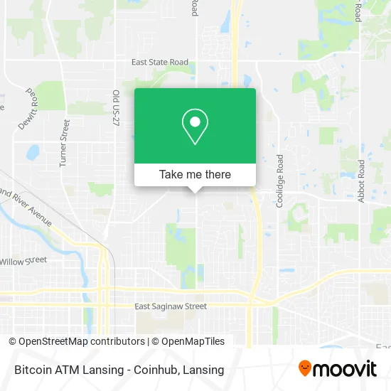 Bitcoin ATM Lansing - Coinhub map