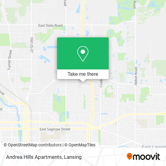 Mapa de Andrea Hills Apartments