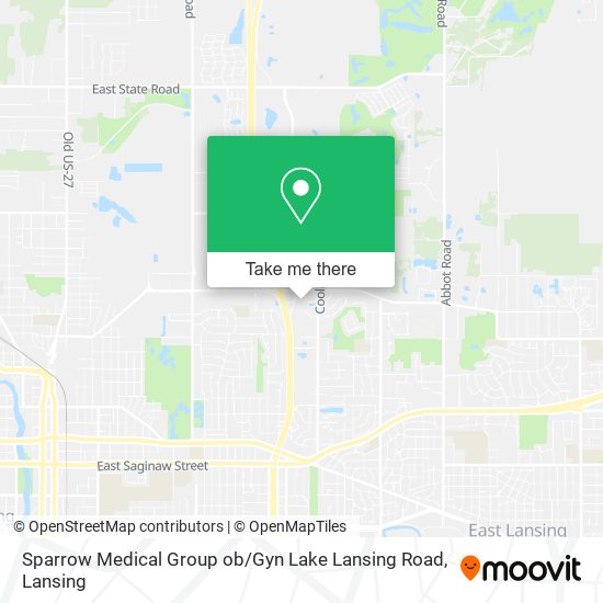 Sparrow Medical Group ob / Gyn Lake Lansing Road map