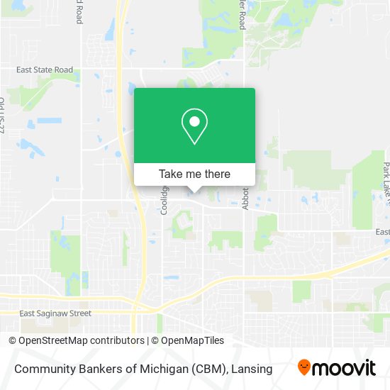 Mapa de Community Bankers of Michigan (CBM)