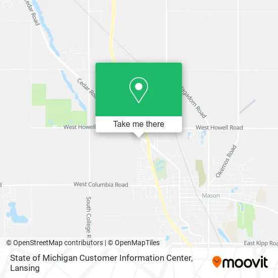 State of Michigan Customer Information Center map