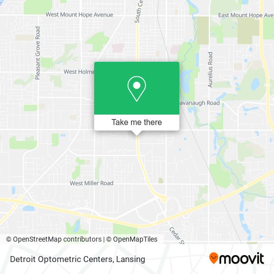 Detroit Optometric Centers map