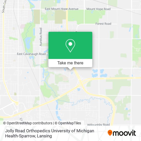 Jolly Road Orthopedics University of Michigan Health-Sparrow map