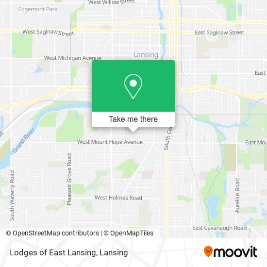 Lodges of East Lansing map