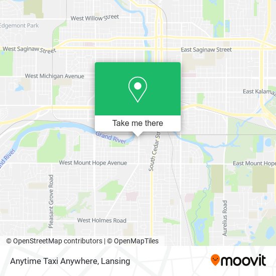 Anytime Taxi Anywhere map