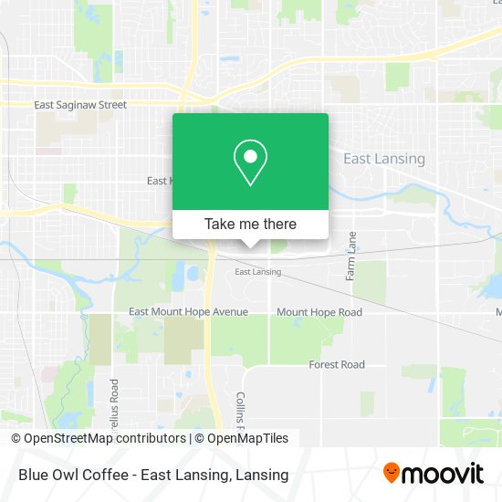 Mapa de Blue Owl Coffee - East Lansing