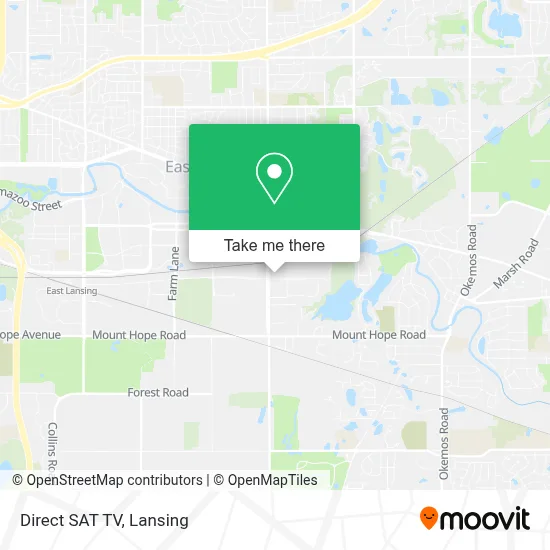 Direct SAT TV map