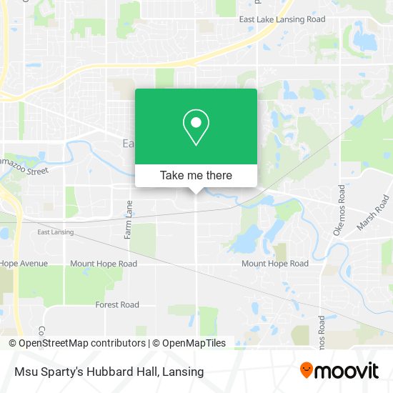 Msu Sparty's Hubbard Hall map